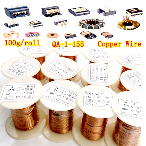 0.12mm 0.25mm 0.5mm 1mm 1.25mm copper wire Magnet Wire Enameled Copper Winding wire Coil Copper Wire Winding wire Weight 100g ► Photo 1/6