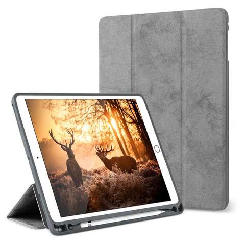 Case For iPad Pro 12.9 with Pencil Holder 2022 2017 2015 Premium PU Leather TPU Soft Cover for iPad Pro 12.9 2022 Case+film ► Photo 1/6