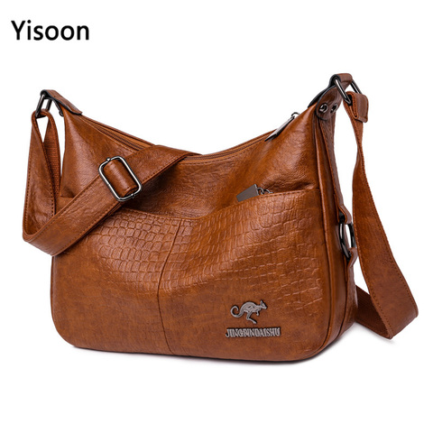 High Quality Soft Leather Shoulder Bags For Women's Fashion Crossbody Bag Luxury Designer Casual Handbag and Purses ► Photo 1/6