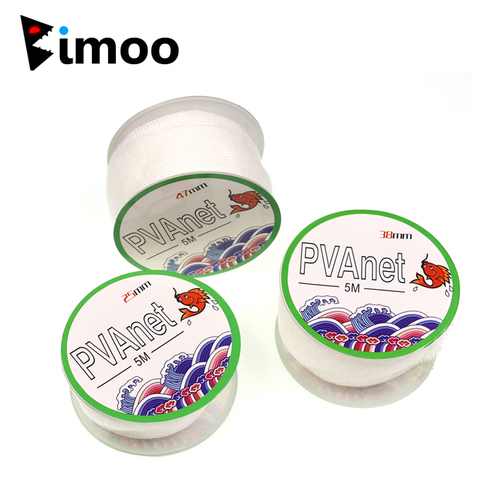 Bimoo 25mm / 38mm/48mm X5m Carp Fishing PVA Mesh Water Dissolving Fishing Bait Rig Material Boillie Hair Rig Feeder Material ► Photo 1/6