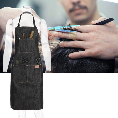 Hair Cutting Dyeing Cape Hairdresser Cloth Hair Styling Accessory Salons Hairdressing Cape for Hair Cutting Apron Denim Barber ► Photo 1/5