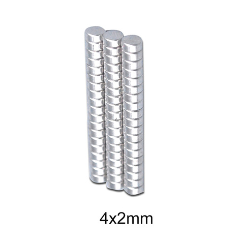 100~2500pcs 4x2 electro magnetics Rare Earth Magnets disc 4x2mm Small Round Magnets 4mm*2mm Permanent Neodymium Magnet 4*2 mm ► Photo 1/6