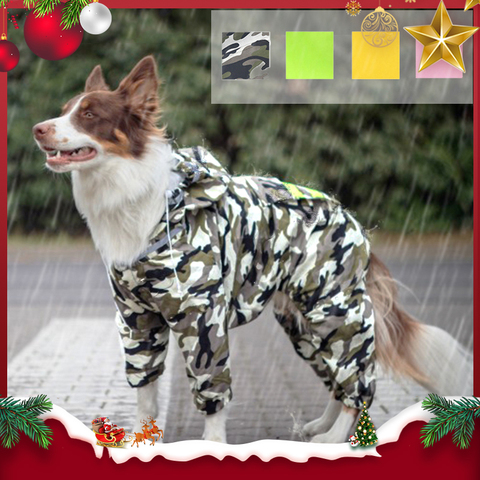 HOOPET Dog Raincoat Jumpsuit Rain Coat for Dogs Pet Cloak Labrador Waterproof Golden Retriever Jacket ► Photo 1/6