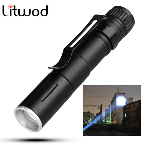 Mini LED Flashlight ZOOM 7W Q5 1000LM Waterproof Torch LED Zoomable Lanterna AAA Battery Led for Camping Emergency LED Bulbs ► Photo 1/6