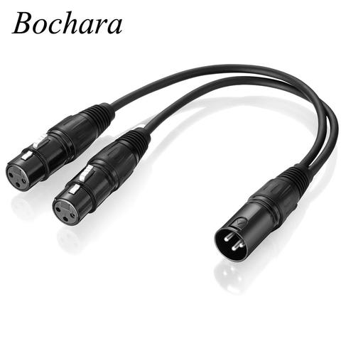 Bochara 30cm XLR Male to Dual Female XLR Splitter Cable Converter 3Pin For Microphone Mixer ► Photo 1/6