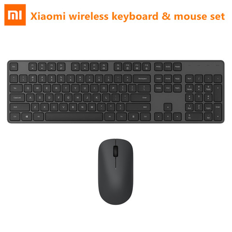 Original Xiaomi Wireless Office Keyboard & Mouse Set 104 keys 2.4GHz USB Portable Mouse Russian Keyboard for Windows 10 PC MAC ► Photo 1/6