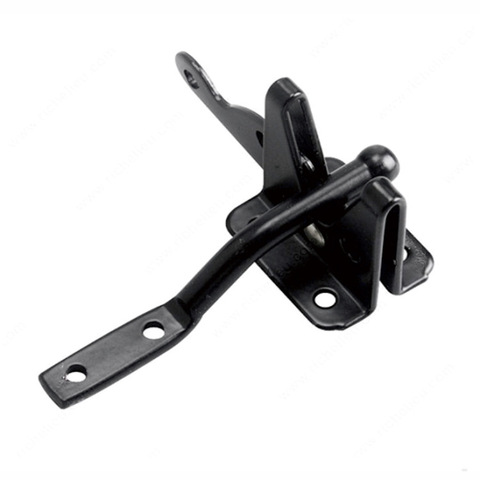 Self Locking Gate Latch Automatic Gravity Lever Fence Gate Lock for Wood Fence Gate Door Latches Steel Black ► Photo 1/6