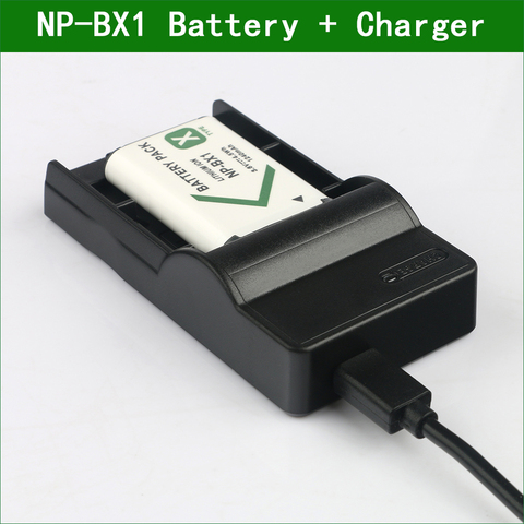 NP-BX1 NP BX1 NPBX1 Digital Camera Battery + Charger for Sony HDR-AS10 AS100V AS15 AS20 AS200V AS30 AS300 AS50 AS50R Action Cam ► Photo 1/6