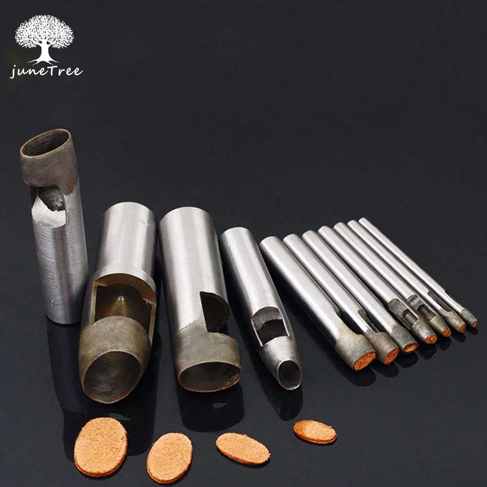 Junetree Handmade leather DIY tools oval hole cowhide leather punch style shape punch ► Photo 1/5