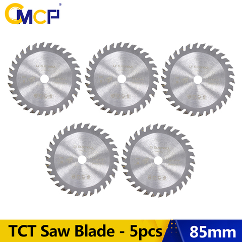 CMCP 5pcs 85mm TCT Saw Blade 24/30/36T Mini Circular Saw Blade Carbide Tipped Cutting Disc For Woodworking Tools ► Photo 1/5