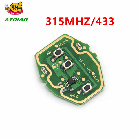 Keyless Entry EWS Remote Control Circuit Board 3 Button 315MHZ/433 for BMW E46 high quality ► Photo 1/6