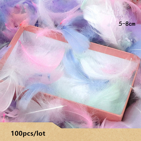 100pcs/bag Colorful Feathers Gift Packing Material Box Filler Supplies Diy Craft Wedding Birthday Party Decoration Accessories ► Photo 1/6