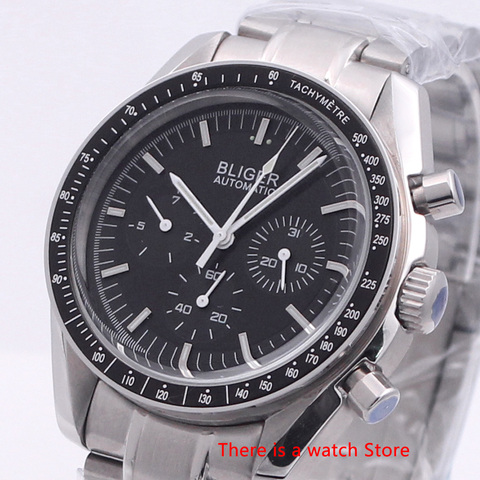 Bliger 40mm Men's Watch Stainless Steel Strap Date & Week Function Luminous Automatic Mechanical Sport Wristwatch Men ► Photo 1/6