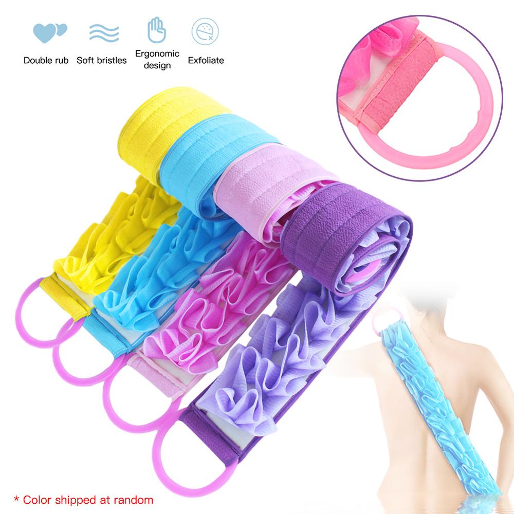 Bath Brushes Body Scrubber Silicone Shower Exfoliating Brush Belt Back  Scrub Massage Cleaner Cleaning Strap Bathroom Accessories - Bath -  AliExpress