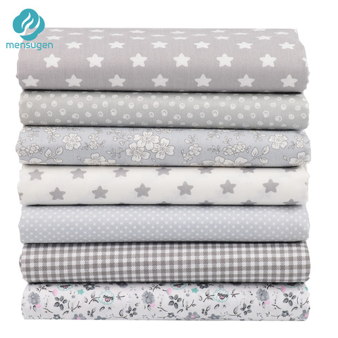 Mensugen 7pcs 40x50cm Gery Cotton Fabric for Patchwork Quilts Cushions Patchwork Telas Sewing Tissue DIY Crafts  Tilda Cloth ► Photo 1/6