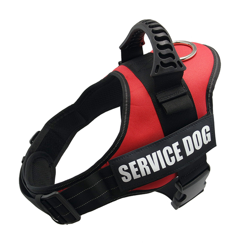 Dog Harness Service Dog K9 Reflective Harness Adjustable Nylon Collar Vest for Small Large Dogs Walking Running Pets Supplies ► Photo 1/6