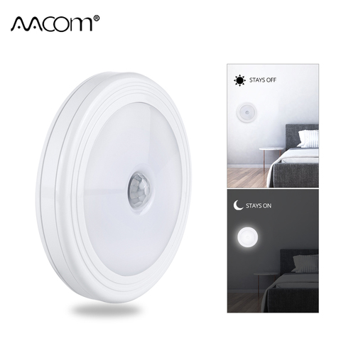 LED Under Cabinet Light with Motion Sensor Cordless Night Lamp AAA Battery Operated Closet Stairs Corridor Lighting ► Photo 1/6