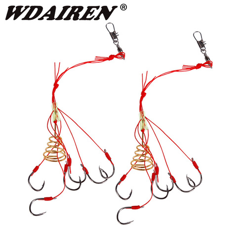 WDAIREN 4pcs/lot Fishing Hooks Explosion hook Capture off Carbon Steel Sharp Fishhook fishing Tackle Tool Set WD-131 ► Photo 1/6