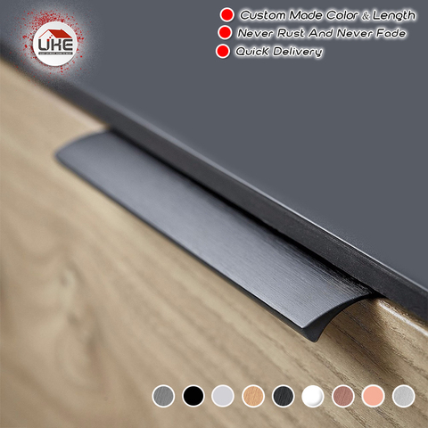 Free Shipping Door pull drawer cabinet furniture handles black for cabinets and drawers 6 Sizes 7 Colors Available for Choice ► Photo 1/6