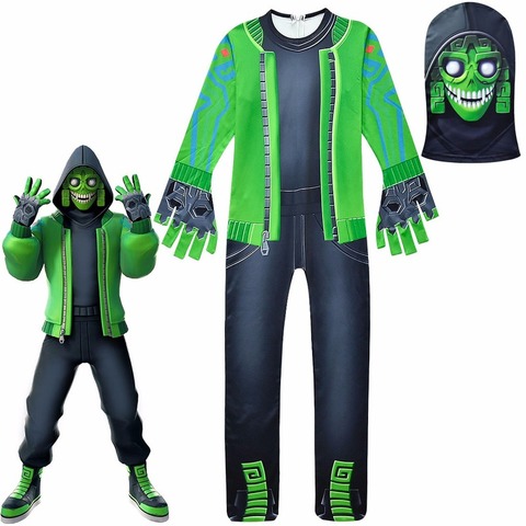 Halloween Cosplay Costumes for Kids Skull Jumpsuits Boys Character Clown Nijiago Clothes Children Raven Carnival Party Clothing ► Photo 1/6