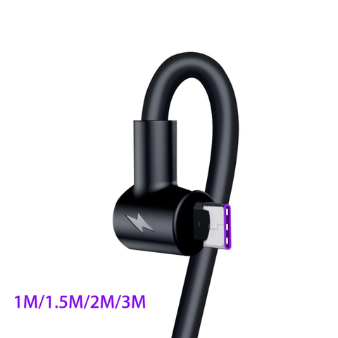 90 degree Usb Type C Cable Fast Charging Cord 2m 3m Long for GAME Xiaomi Mi A3 9T 8 mix 3 max black shark 2 Redmi K20 pro note 8 ► Photo 1/5
