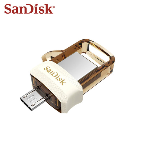 USB 3.0 SanDisk Ultra Dual OTG USB Flash Drive Up to 150MB/s 32GB Original Pen Drive for Phone/Tablet Yellow Pendrive 64GB ► Photo 1/5