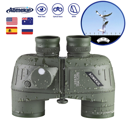 10X50 High Power Binoculars with Rangefinder Compass for Hunting Boating Bird Watching Nitrogen Floating Waterproof ► Photo 1/6