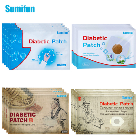 4 Type of Sumifun 6pcs/bag diabetic patch Stabilizes Blood Sugar Balance Glucose Content Natural Herbs Diabetes Plaster ► Photo 1/6