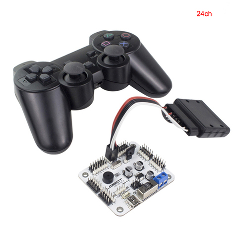 6 24 32 Channel Robot Servo Motor Control Board & PS2 Controller + Receiver for Hexapod manipulator Mechanical Arm 16%OFF ► Photo 1/6