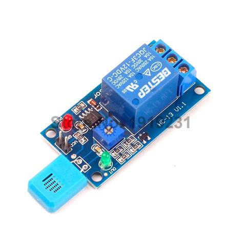 1PCS 12V Humidity Sensitive Switch Relay Module Humidity Controller Humidity Sensor Module ► Photo 1/5