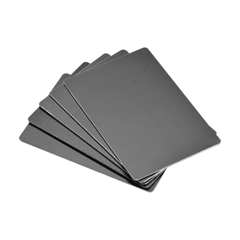 uxcell 5 Pcs Blank Metal Business Card 1mm Thickness Anodized Aluminum Plate for DIY Laser Printing ► Photo 1/1