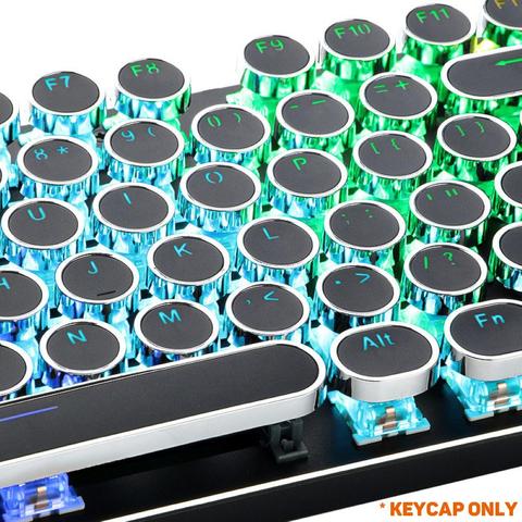104 Keys Retro Round Keycaps Double Shot Typewriter Keycap for Cherry MX  Mechanical Keyboard Circular Key Cap ► Photo 1/6