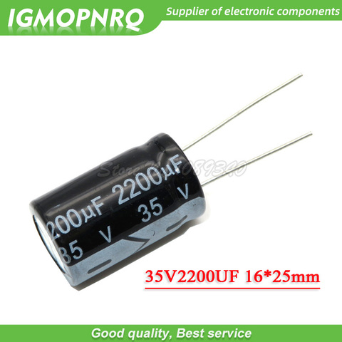 5PCS 35V2200UF 16*25mm 2200UF 35V Aluminum electrolytic capacitor ► Photo 1/1
