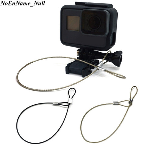 1pc Safety Steel Wire Safety Strap Stainless Steel Tether Lanyard Wrist Hand 30cm For GoPro Camera Hot ► Photo 1/6