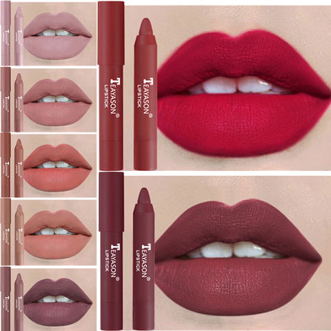 12 Colors Matte LipLiner Pen Sexy lipstick Long Lasting Pigments Waterproof Non-Stick Cup Lip Tint Lip Glaze ► Photo 1/6