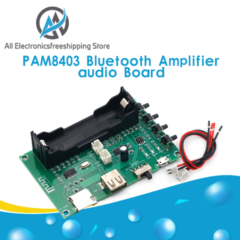 XH-A150 PAM8403 Bluetooth Amplifier audio Board 5W*2 Lithium Battery Singing Machine USB TF-Card Dual Channel Mini Speaker DIY ► Photo 1/5