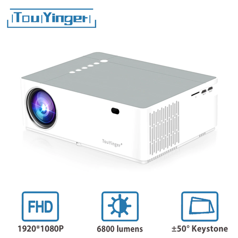 TouYinger M19 M19K Best LED Home Theater Video Projector Full HD 1080P 6800lumen FHD 3D Movie Beamer HDMI AV USB data Projectors ► Photo 1/6