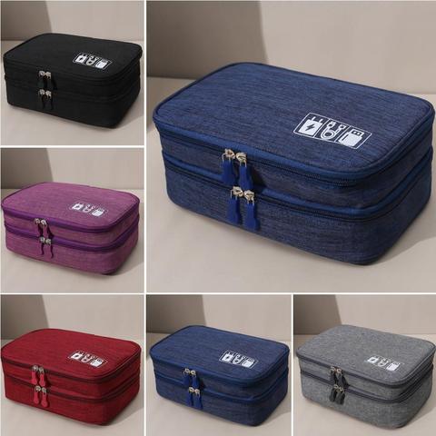 Double Layer Travel Charger Data Cable Electronics Storage Bag Digital Organizer ► Photo 1/6