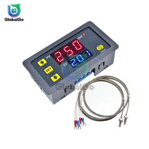 Intelligent Thermostat Temperature Control 1 Way 10A Relay -60~500 Degree K Type M6 Thermocouple Sensor DC 5V 12V 24V AC 220V ► Photo 1/6