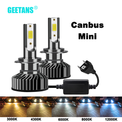 H4 H7 LED Lights Headlight Bulb 16000LM 72W H1 H11 Car Headlamp Mini Canbus  3000K 4300K 6000K 8000K Auto Fog Lamps 9005 9006 HB4