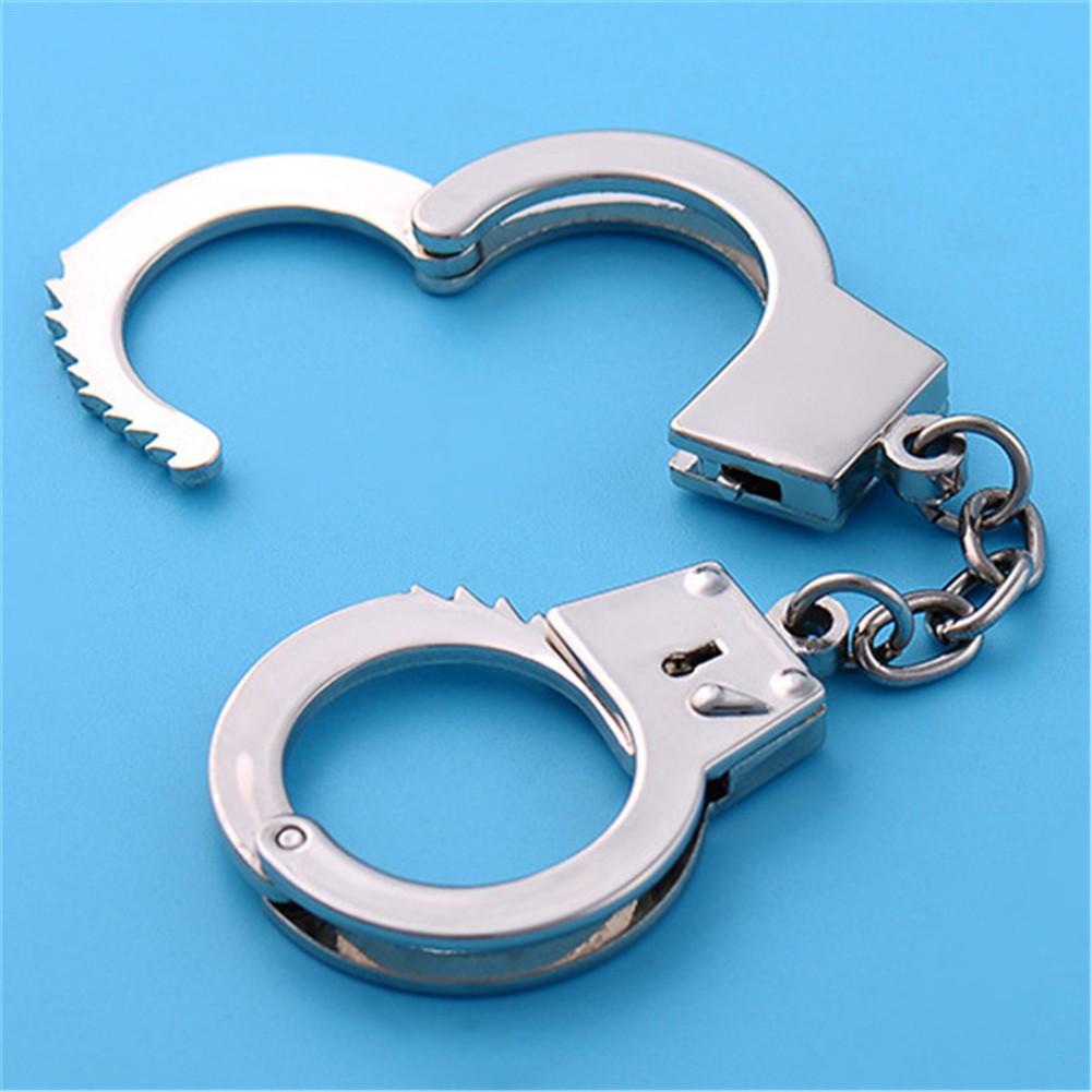 Dalaful Mini Size Handcuffs Keychain K363 Gifts Holder Ring Chain Key Car 