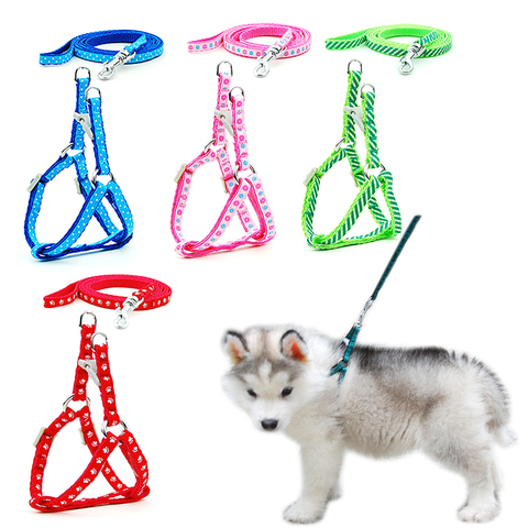 2 pieces/lot Dog Cat Harness Leash Harness Vest Leash Collar Puppy Small Pet Outdoor Walking Chihuahua Terier Schnauzer ► Photo 1/6