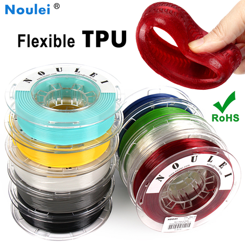 Noulei Flexible TPU Filament 3D Printing 1.75mm 1kg multicolor Red Green Transparent for 3D Printer Material filamento ► Photo 1/5