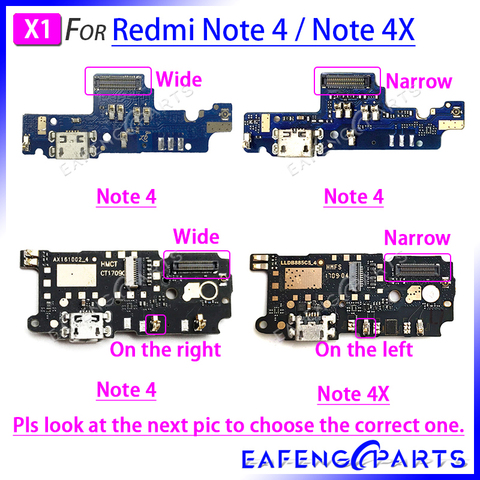 Repair Parts PCB Board for Xiaomi Redmi Note 4X 4 USB Charging Port Flex Cable Charger Dock Connector ► Photo 1/6