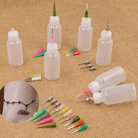 Henna Tattoo Applicator Squeeze Plastic Drawing Bottle Detailing Nozzle Tip Set ► Photo 1/6