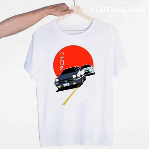 Drift Japanese Anime AE86 Initial D T-shirt O-Neck Short Sleeves Summer Casual Fashion Unisex Men And Women Tshirt ► Photo 1/6