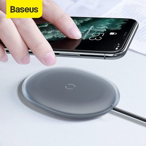 Baseus 15W Wireless Charger For iPhone 11 X Xs for Airpods pro Fast Charger Qi Wireless Charging Pad For Samsung S20 S10 S9 Note ► Photo 1/6