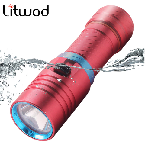 IPX8 Lanterna Z30D68 Diving Flashlight 5000LM XM-L2 U3 Dive Torch Lamp Light Stepless Dimming Waterproof Underwater 80 Meter 10W ► Photo 1/6