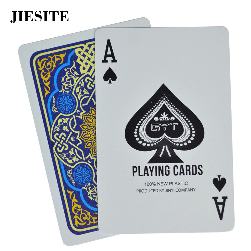 Texas Waterproof Plastic Playing Card Black Poker Cards Card Game 