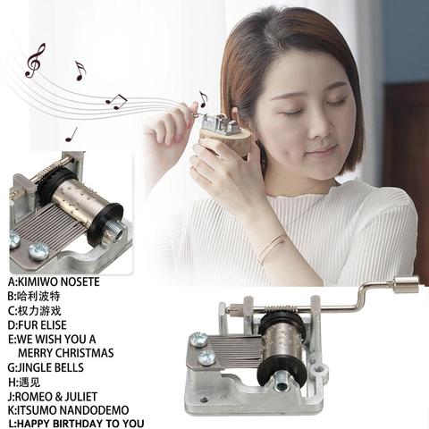 Mini Hand Cranking Music Movement DIY Music Box Decorative Collectibles Castle In The Sky To Alice Music Birthday Gift ► Photo 1/6